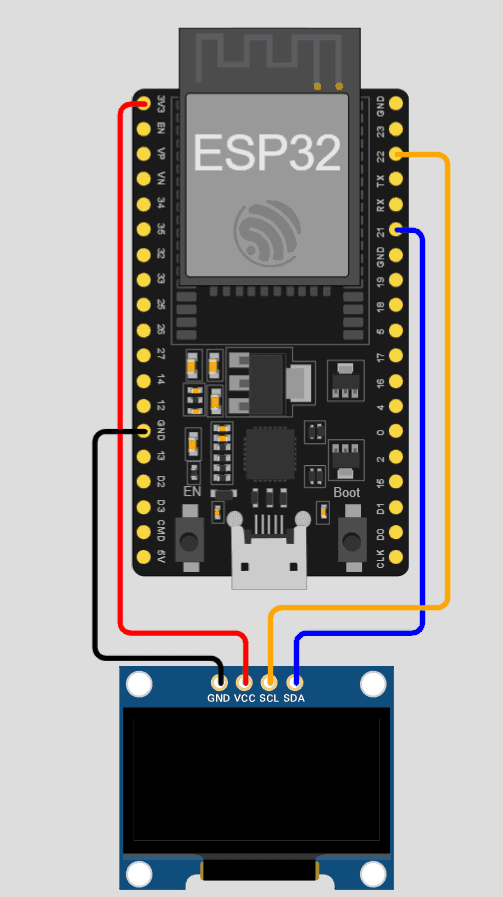 Meet the OLED Display — Hello World — wiring diagram